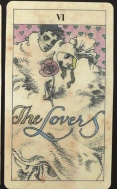 the lover's tarot card is shown in this image