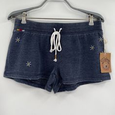 Pj Salvage Sleep Shorts - New With Tags Size: Small Color: Navy Style #: Rpvfs1 15" Waist, Laying Flat 8.5" Rise 2" Inseam Pink Loungewear, Embroidered Pajamas, Vintage Pajamas, Flannel Pajama Pants, Pj Shorts, Navy Style, Flannel Pajama Sets, Sleep Shorts, Navy Fashion