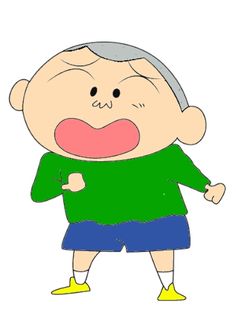 an old man with grey hair and green shirt is holding his hands out to the side