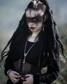 Hayride Ideas, Nordic Witch, Enchantress Costume, Pagan Makeup, Priestess Costume, Viking Halloween Costume, Witchy Makeup, 2024 Makeup