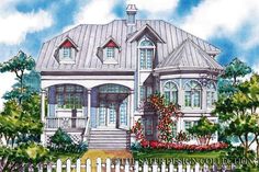 this is an artist's rendering of these victorian house plans for the homeowners