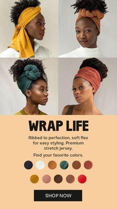 Ribbed to perfection, soft flex for easy styling. Premium stretch jersey. Find your favorite colors. Natural Hair Styles Easy, Smart Casual Outfit, Scarf Hairstyles, Hair Designs, Scarf Styles, Head Scarf, Beautiful Fashion