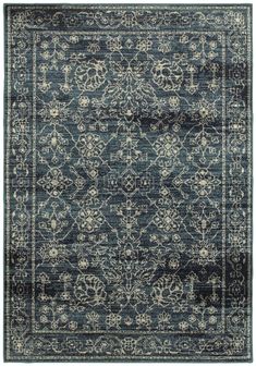 Linden 7804D Navy/ Beige Rug - Rug & Home Industrial Materials, Recycled Textiles, Garden Frame, Rug Direct, Beige Area Rug, Navy Area Rug, Floral Rug, Beige Rug, Beige Area Rugs