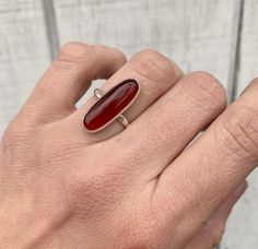 Elegant Oval Blood Red Carnelian Sterling Silver Ring | Carnelian Ring | July Birthstone Ring | Red Stone Ring | Boho | Gifts for Her by GildedBug on Etsy Blood Stone Ring, Carnelian Aesthetic, July Birthstone Ring, Red Stone Ring, Silver Opal Ring, Red Carnelian, Carnelian Ring, Silver Signet Ring, Jewelry Fashion Trends