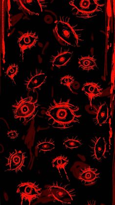 an image of red eyes on black background