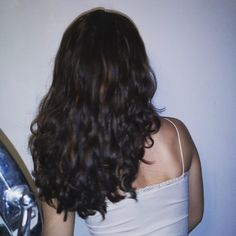 Brown Hair Inspo Curly, Black Curly Highlights, Black Natural Wavy Hair, Dark Brown Thick Hair, Brown Wavy Hair Natural, Dark Brown Hair Curly Natural, Long Dark Brown Hair Curly, Black Wavy Curly Hair, Curly Dark Hair Aesthetic