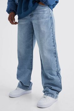 Baggy Rigid Jean | boohooMAN USA Baggy Jeans Outfit Men, Men Baggy Jeans, Shadow Dress, Stylish Jeans For Men, Baggy Jeans For Men, Baggy Jeans Men, Blue Jeans Men, Baggy Blue Jeans, Fit Checks