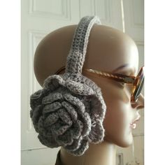 Adorable Gray Knitted Earmuffs. Knitted Earmuffs, Wool Earmuffs, Kate Spade Earmuffs, Heart Shaped Earmuffs, Brown Earmuffs, Cutecore Earmuffs, Women's Boutique, Boutique Accessories, Earmuffs