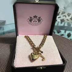 Style Number Yur0444. Original Box, No Sign Of Discoloration On Necklace Or Charms. Vintage Juicy Couture, Puffy Heart Charms, Heart Charm Necklace, Juicy Couture Jewelry, Couture Jewelry, Puffy Heart, Heart Charm, Juicy Couture, Womens Jewelry Necklace