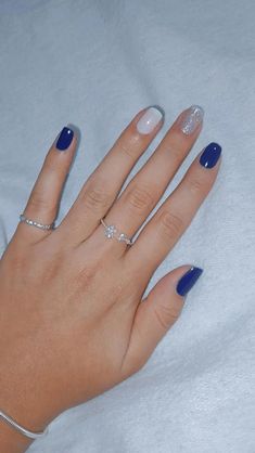 Natural Nail Painting Ideas, Nails Azul, Nails Art Easy, Nails Inspired, Stood Up, On The Plane, Nails Only, Blue Nail