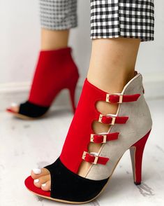 Hak Tinggi, Buckled Heels, Hot Shoes, Shoe Obsession, Sandal Fashion, Beautiful Shoes, High Heel Sandals, Womens Heels