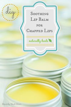 natural lip balms from beeswax in tin pots Homemade Salve, Healing Balm, Healing Salves, Diy Lip Balm, Chamomile Essential Oil, Diy Lips, Natural Lip Balm