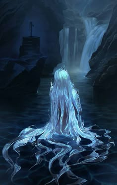 an image of a ghost floating in the water