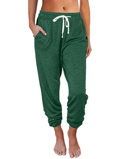 PRICES MAY VARY. ★FEATURE: High Waist, Solid Color, Stretch Elastic Waist Pull-On Pant with drawstring, Loose Fit, Relaxing, Women sweat joggers pants with two pockets,Lounge Pants,Postpartum Joggers ★MULTIPLT USE: Works great as Ladies Pajama Pants, Sweatpants,Lounge Pants, Daily Wear Trousers for warm and cool day. Perfectly pair with any tops, shirt, sweatshirt to start a happy and comfortable day. ★OCCASION: Women's leisure sweatpants Fits for Walking, Gym, Running, Jogging, Yoga, Hiking, Wo Plus Size Joggers, Baggy Sweatpants, Men Pants, Jogging Pants, Ankle Length Pants, Type Of Pants, Aaliyah, Women Pants Casual, Lounge Pants