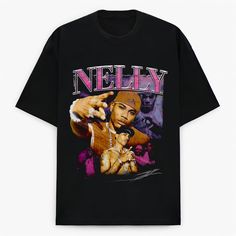 Nelly Cornell Iral Haynes Jr. Hip Hop Vintage Bootleg Retro 90s Streetwear Rapper T-shirt Nelly Shirt, 90s Rappers, Hip Hop Vintage, Hip Hop Shirts, Rap Tee, 3d Shirt, Retro Tee, 90s Streetwear, Retro 90s