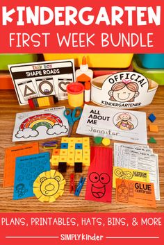 the first week of school is complete with printables and activities for kids to learn