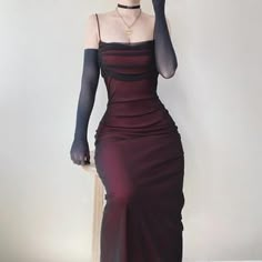 Elegant Dark Dress, Dark Formal Dresses, Dark Red Formal Dress, Sir Reginald Hargreeves, Vampy Prom Dress, Reginald Hargreeves, 90s Formal Dress, Dark Red Prom Dress