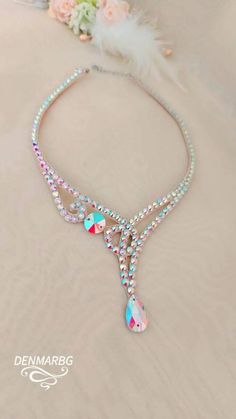 Ballroom dance jewelry ballroom necklace, costume competition accessory Elegant Pink Rhinestone Necklace For Party, Elegant Pink Rhinestone Party Necklace, Elegant Rhinestone Jewelry For Dance, Elegant Crystal Jewelry For Dance, Elegant Silver Jewelry For Ballroom, Ballroom Necklace, Rhythm Dress, Ballroom Jewelry, Ballroom Gowns