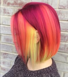 Unnatural Hair Color Ideas, Unnatural Hair Color, Vivid Hair, Rose Colors, Fire Hair, Rave Hair, Vivid Hair Color, Shot Hair Styles