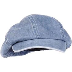 a denim cap is shown against a white background