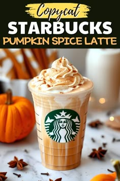 starbucks pumpkin spice latte with whipped cream on top