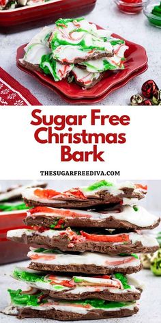 this sugar free christmas bark recipe is so delicious and easy to make