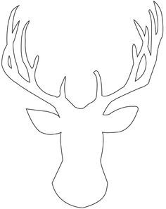 the outline of a deer's head