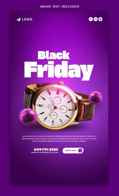 the black friday flyer is displayed on a purple background