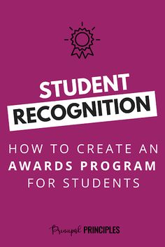 the title for student recognition how to create an awards program for students with purple background