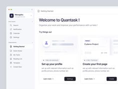 an image of a web page with the caption'welcome to quantask '