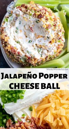 two plates with different types of food on them and the words keto - low carb jalapeno popper cheese ball