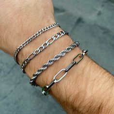 Royal Bracelets, Boy Bracelets, Figaro Chain Men, Boy Bracelet, Mens Dress Shoes Guide, Bff Bracelets, Black Beads Mangalsutra Design, Edgy Jewelry