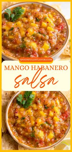 Here's a delicious condiment idea for you to try! This Mango Habanero Salsa is so fresh and flavorful! Made with mango and fiery habanero peppers, this homemade sauce recipe is a must-try! Spicy Salsa Recipe, Habanero Salsa Recipe, Habanero Recipes, Mango Habanero Salsa, Salsa Canning Recipes, Habanero Salsa, Habanero Sauce, Mango Salsa Recipes, Homemade Salsa Recipe