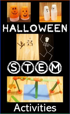 Whether you're looking for activities for kids at home, or school, STEM activities are a great option. These 3 STEM challenges are simple and themed so you can keep the excitement of the season going for weeks! Halloween Themed Stem Activities, Preschool Halloween Stem Activities, Halloween Stem For Kindergarten, Steam Halloween Activities For Kids, Easy Halloween Stem Activities For Kids, Halloween Activities For School Age Kids, Halloween Activities For Older Kids, Halloween Stem Activities For Preschool, Halloween Activities School