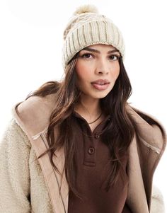 Accessories by Columbia Cold-weather wins Domed crown Pompom detail Turn-up brim Columbia Sweater, Columbia Sweaters, Jane Dress, Chalk White, Wide Jeans, Plus Size Skirts, Leather Dresses, Pom Beanie, Maxi Dress Trend