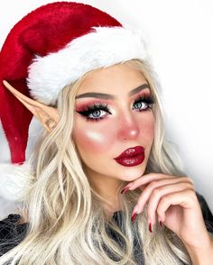 Easy Christmas Makeup, Holiday Makeup Christmas, Christmas Makeup Looks, Christmas Makeup Ideas, Holiday Makeup Looks