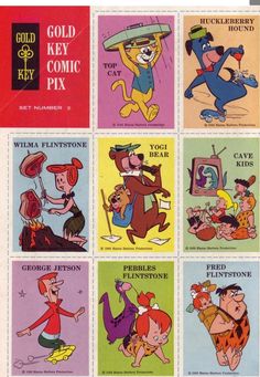 an old comic book with various cartoon characters on it's covers and the title, gold key comics