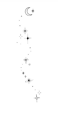 the stars and crescents are drawn in black ink