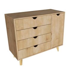 Built to last, sturdy construction from solid wood. This dresser include both drawers and a door that opens to reveal shelved cubby spaces. Multi purpose storage and organization option can be used in bedroom, nursery, playroom, laundry room, dining room or even living room for additional storage. HomeRoots 35 inch Natural Solid Wood Four Drawer Combo Dresser | 4000489581 Decorative Shelving, Decor Color Schemes, Bedroom Chest Of Drawers, Bedroom Chest, Wood Joinery, Bedroom Furniture Dresser, Modern Dresser, Wood Sizes, Composite Wood