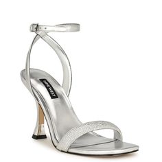 Nyrah Ankle Strap Sandals – Nine West Silver Sandals Heels, Silver Sandals, Luxe Gifts, Sleek Fashion, Dress Sandals, Shoe Size Chart, Ankle Strap Sandals, Strap Sandals, Girls Shopping