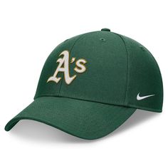 Top off any fan look with this Oakland Athletics Evergreen hat. Crafted by Nike, it features bold graphics across the front and a flex design for all-day comfort. The Dri-FIT fabric wicks away moisture, perfect for when the on-field Oakland Athletics action heats up.Top off any fan look with this Oakland Athletics Evergreen hat. Crafted by Nike, it features bold graphics across the front and a flex design for all-day comfort. The Dri-FIT fabric wicks away moisture, perfect for when the on-field Flex Design, Nike Green, Oakland Athletics, Bold Graphics, Adjustable Hat, Wicks, Men's Nike, Dri Fit, Nike Men