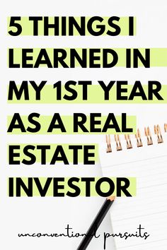 5 Lessons From My First Year As A Real Estate Investor | The Unconventional Pursuits Blog | The learning curve can seem steep when you first start investing in real estate. Here are 5 things I wish I would've known before investing in real estate. | investment property for beginners | investment property | investment properties | real estate investing | real estate investing quotes | real estate investing for beginners | real estate investment Real Estate Investing Quotes, Investing Real Estate, Investing Quotes, Quotes Real, Rental Property Investment, Investing For Beginners, Rental Property Management, Investment Quotes, Investing In Real Estate