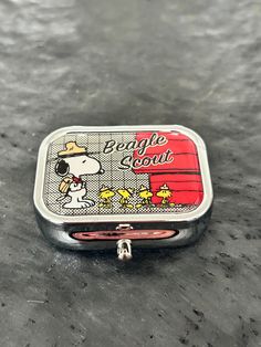 Small snoopy pill box with mirror Small Mirror, Small Mirrors, Pill Boxes, Purse Accessories, Accessories Case, United Kingdom, Snoopy, Accessory Gift