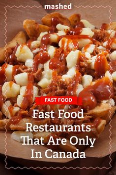 fast food restaurants that are only in canada