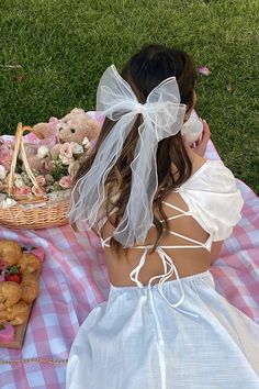 Hair Bow - Sheer White – Wild Rina Bow In Hair, Confirmation Dresses, Gonna Be Okay, White Hair Bows, Big Hair Bows, 2025 Style, Wedding Bows, Visual Branding, Style Goals