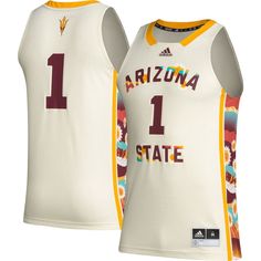 Join the adidas initiative of Honoring Black Excellence by sporting this Arizona State Sun Devils basketball jersey. It features a floral design printed on the side panels as symbolism for giving someone their flowers. Plus, AEROREADY technology absorbs moisture while providing long-lasting freshness. Grab this Arizona State Sun Devils jersey as appreciation for the Black community as there is no sport or culture without their impact. Woven tag Primegreen is a series of high-performance material Best Jersey, Sun Devils, Spirit Wear, Arizona State, Black Community, Black Excellence, Sleeveless Tshirt, Basketball Jersey, Side Panels