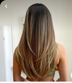 Long Hair Blended Layers, Long U Shaped Haircut, Mid Back Haircut, Hair With Light Layers, Rounded Haircut Long, Hipster Haircut Women, Haircuts From The Back, Light Layers Haircut Long, V Cut Hair With Layers Medium