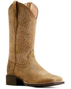 Ariat Women's Round Up Remuda Western Boots - Broad Square Toe Womens Cowgirl Boots, Girl Boots, Wedding Boots, Western Boot, Round Up, Cowgirl Boots, Sweater And Shorts, Casual Boots, Work Boots