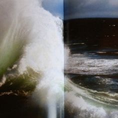 an image of a large wave in the ocean