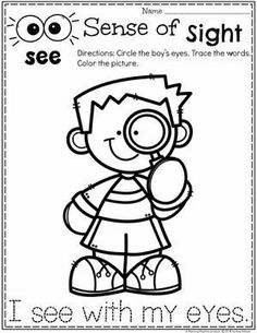 5 Senses Coloring Page, 5 Senses Coloring Page Preschool, 5 Senses Preschool Activities, Senses Preschool Activities, My 5 Senses